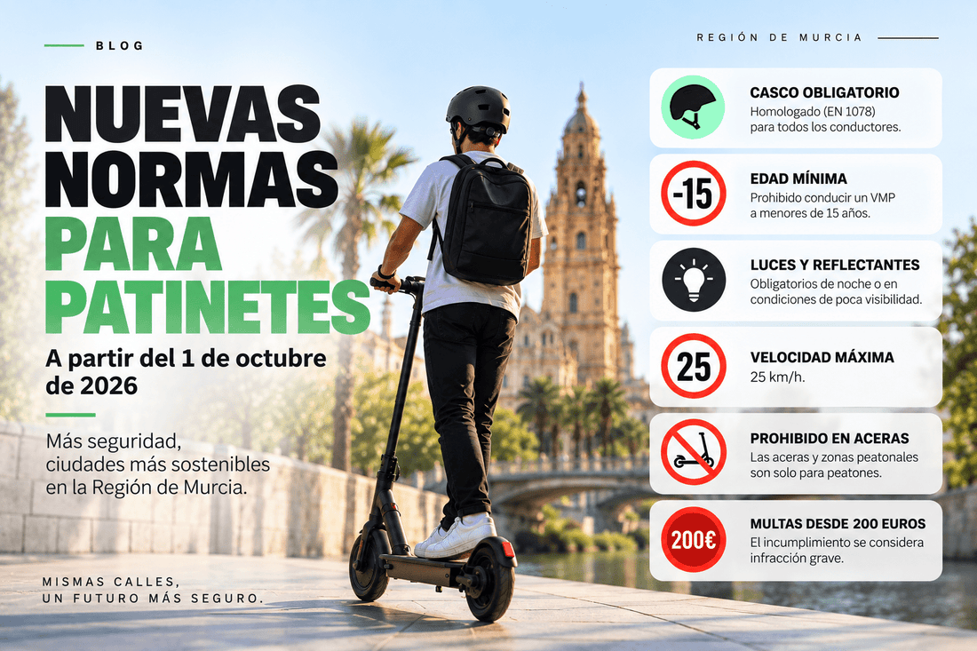 Nuevas normas para patinetes eléctricos en Murcia: todo lo que cambia el 1 de octubre de 2026 - Abc-e Store