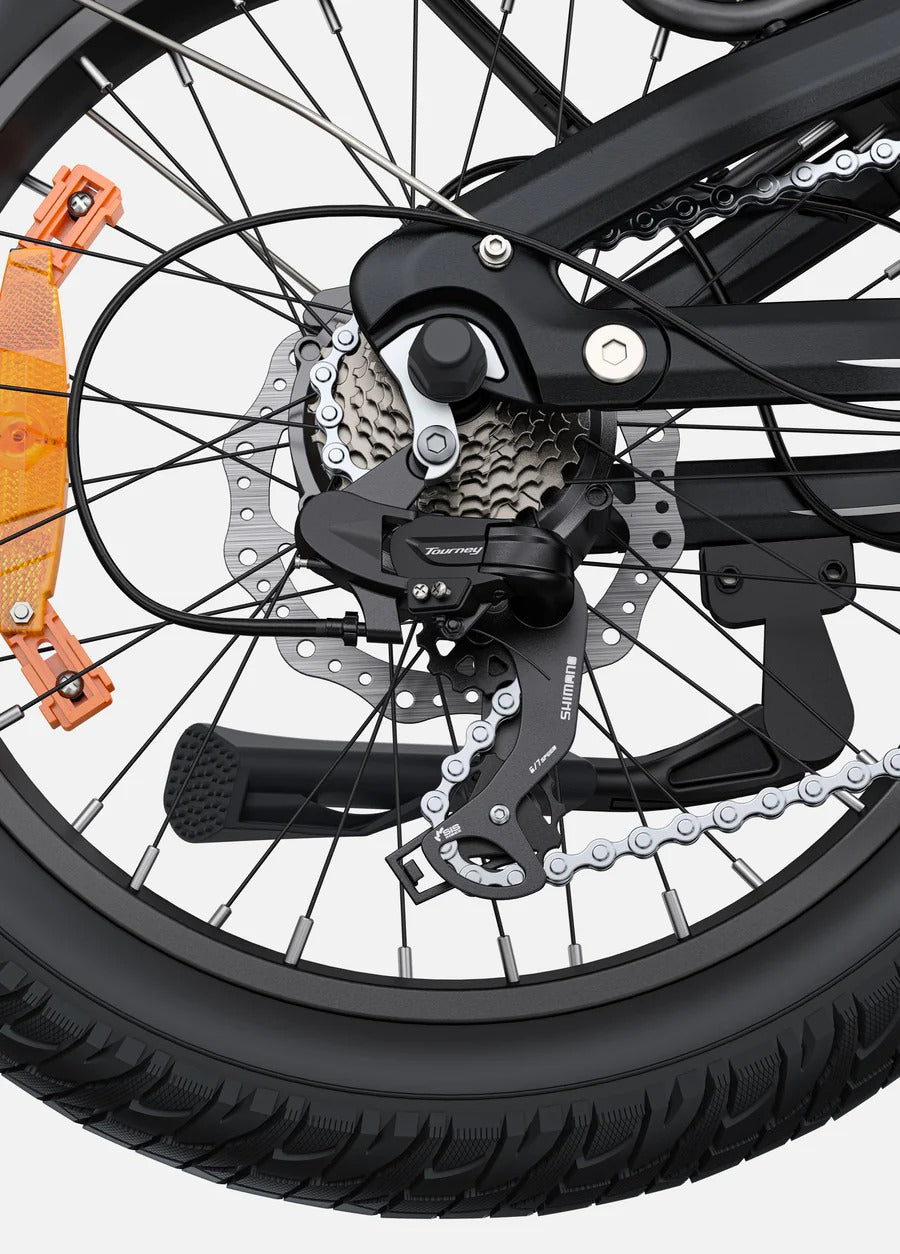 ENGWE L20 3.0 BOOST detalle— Fat bike plegable | abce.store
