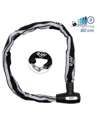 Candado de cadena con funda reflectante EWLK018 para bicicleta - Abc - e Store