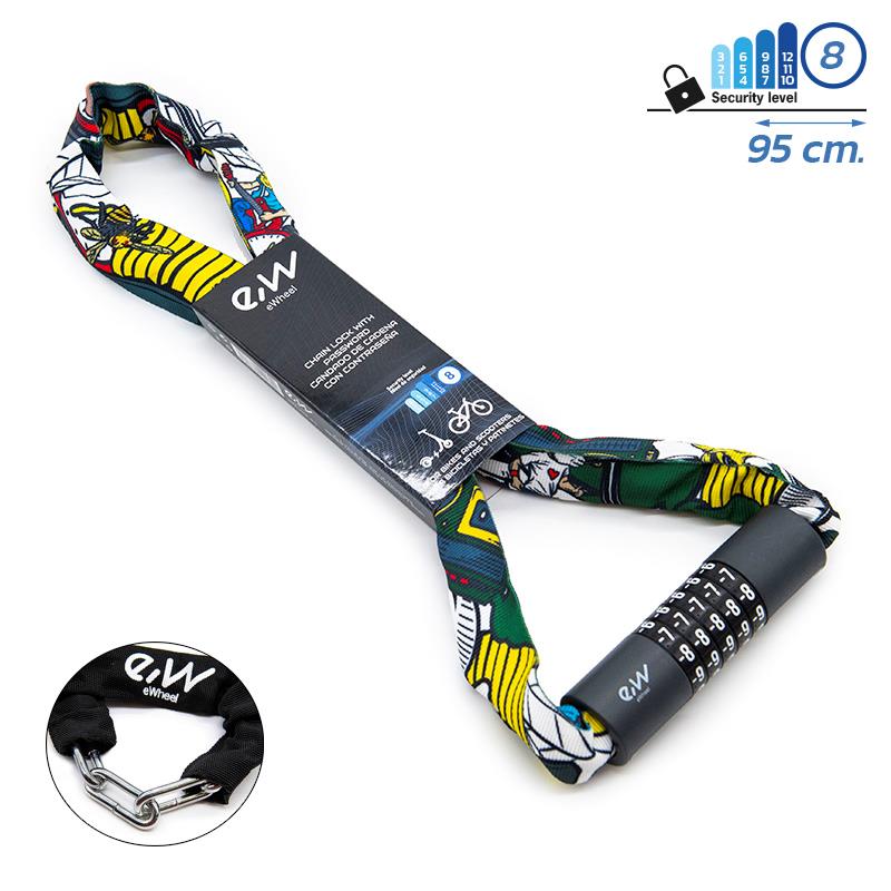 Candado de combinación EWLK022 con código para bicicleta - Abc - e Store