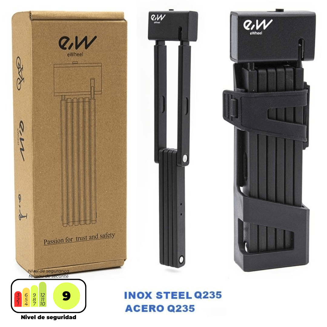 Candado de láminas con llave 95 cm máxima seguridad para bicicleta - Abc - e Store