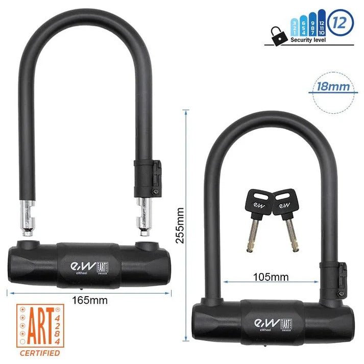 Candado en U certificado ART nivel 12 — máxima seguridad 250mm - Abc - e Store