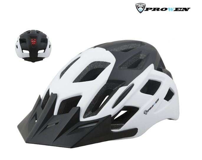 CASCO PROWEN CITY NEGRO/BLANCO MATE C/LUZ IN - MOULD - Abc - e Store