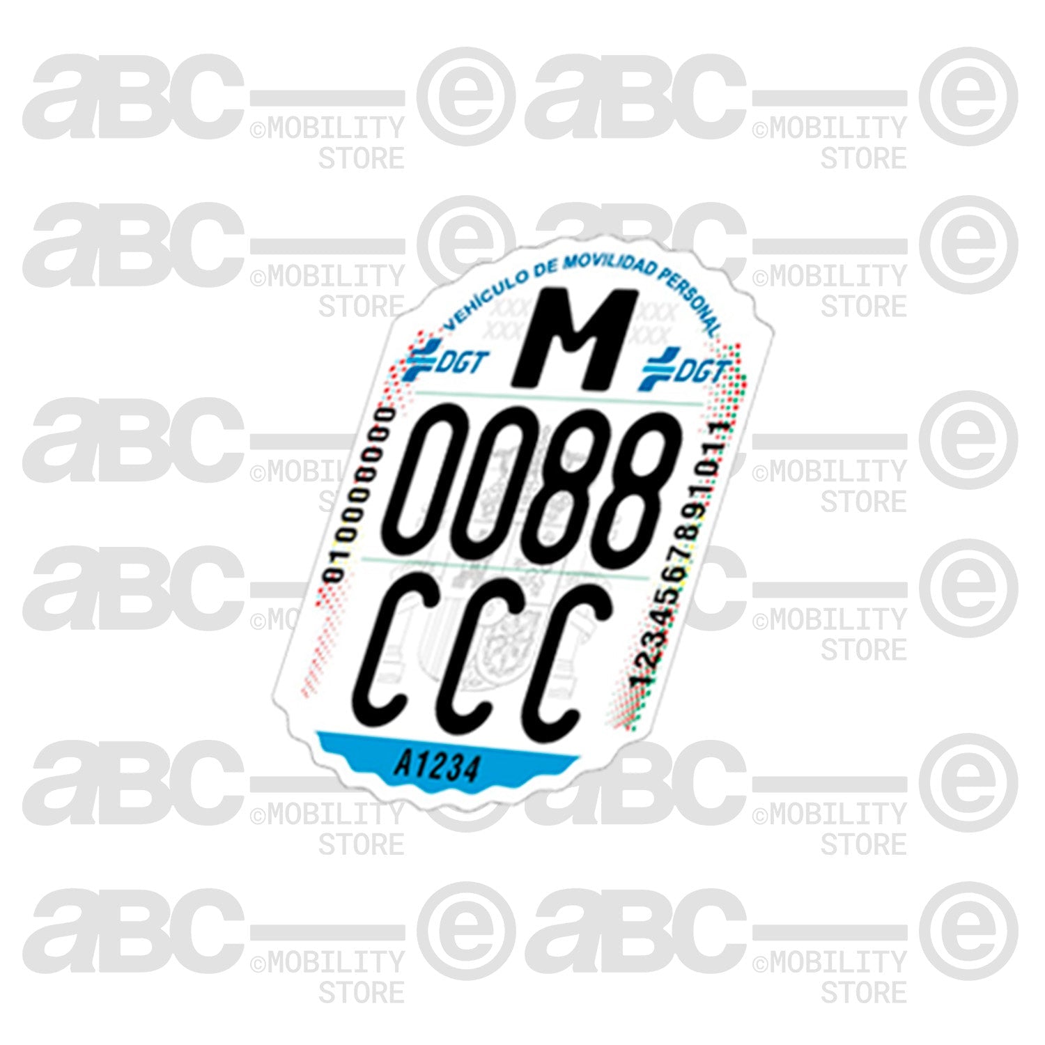 Matrícula Patinete Eléctrico DGT Oficial | Placa identificativa VMP - Abc-e Store