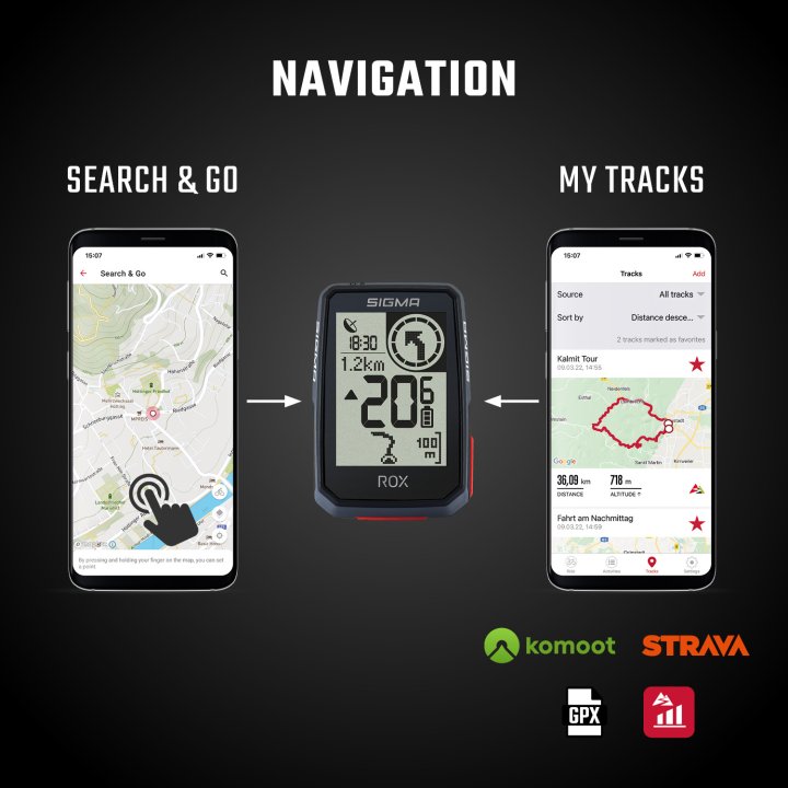 CICLOCOMPUTADOR GPS SIGMA ROX 2.0 14 FUNCIONES NEG