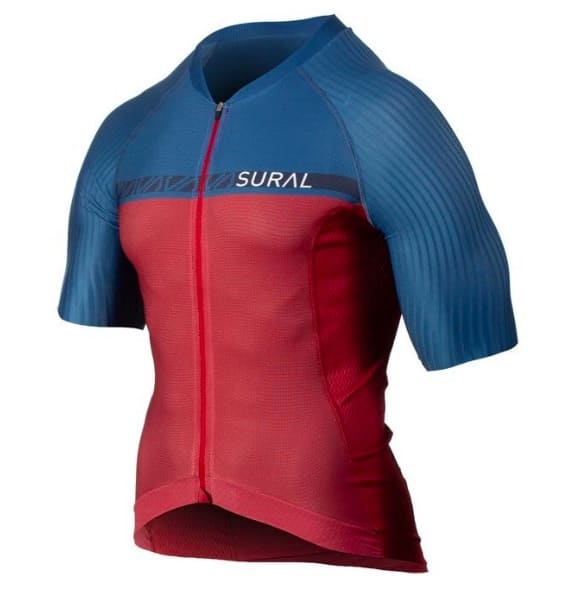 Maillot ciclismo MANGA CORTA PRO SOLID BOURDEOS/AZUL T-L
