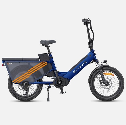 [ENGWLE20BL] ENGWE LE20 (EU Versión) Bicicleta Eléctrica de Carga con Motor Central de 250W y Súper Autonomía de 350 KM