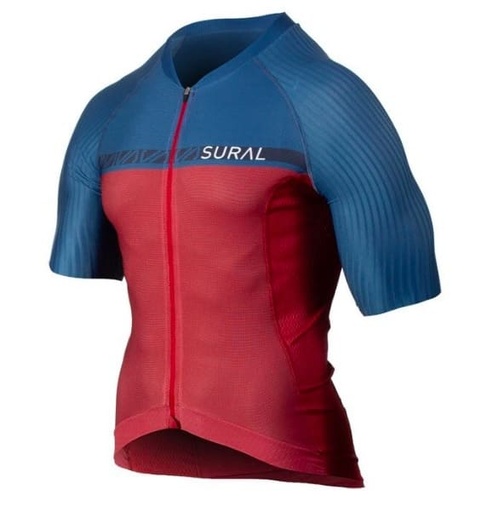 [330904] MAILLOT MANGA CORTA PRO SOLID BOURDEOS/AZUL T-S 